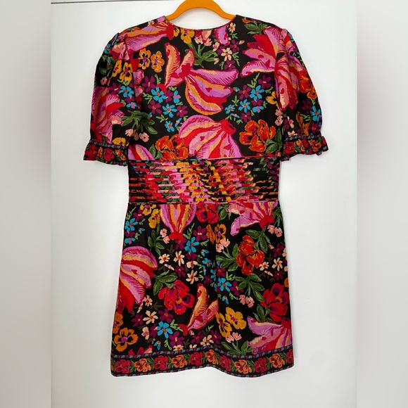 Farm Rio Black Spring Bananas Print Mini Dress - Picture 9 of 11